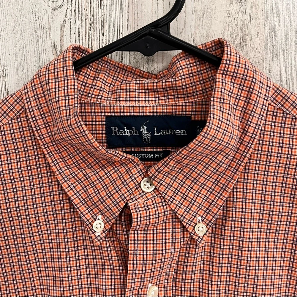 Ralph Lauren Custom Fit Men’s Button Down Shirt Size Large 100% Cotton - Picture 2 of 7